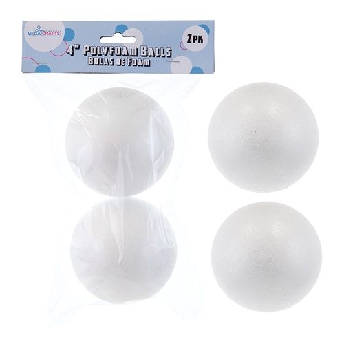 2 pcs 4&quot; Poly Foam Craft Ball