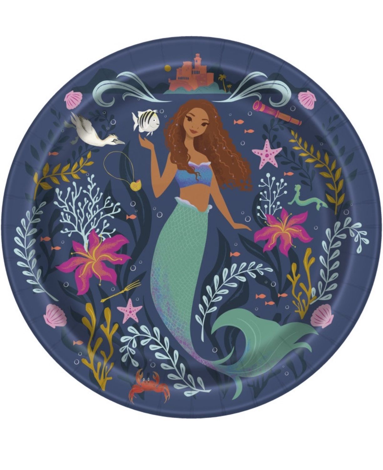 Disney The Little Mermaid Round 9&quot; Dinner Plates  8ct