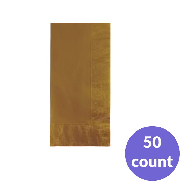 Gold Dinner Napkins – 2-Ply, 50ct