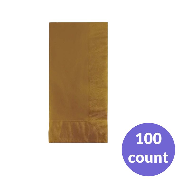 Gold Dinner Napkins – 2-Ply, 100ct