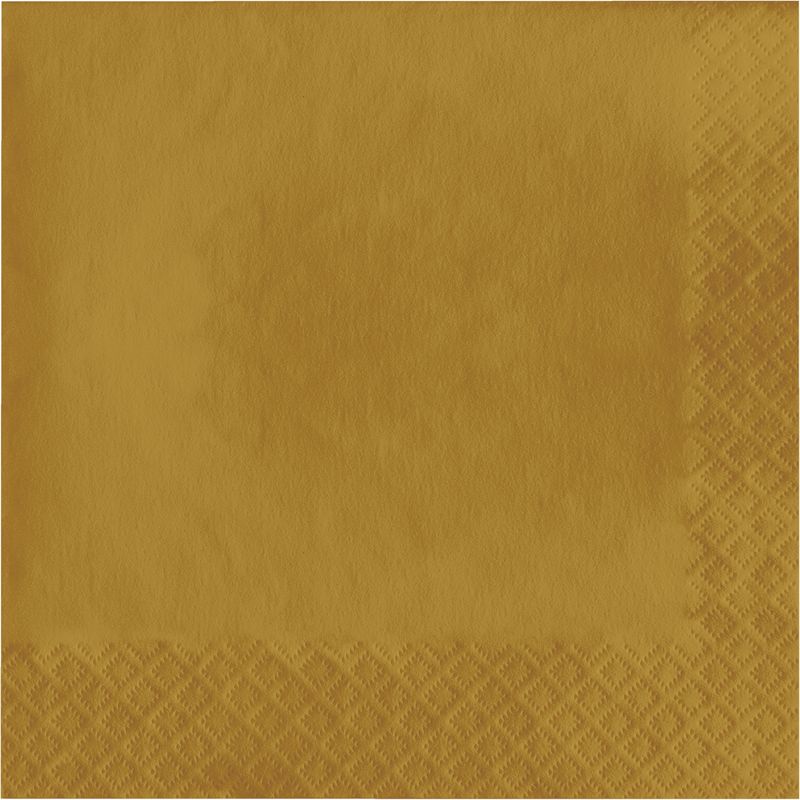 Gold Lunch Napkins – 2-Ply, 50ct