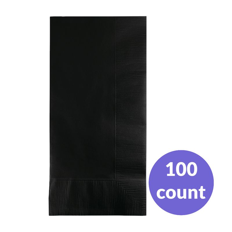 Black 2-Ply Dinner Napkins – 100ct