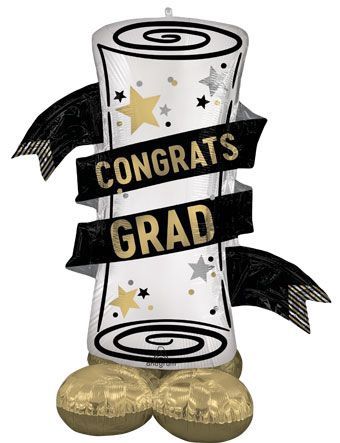 AirLoonz Grad Diploma Satin Balloon – 55&quot;