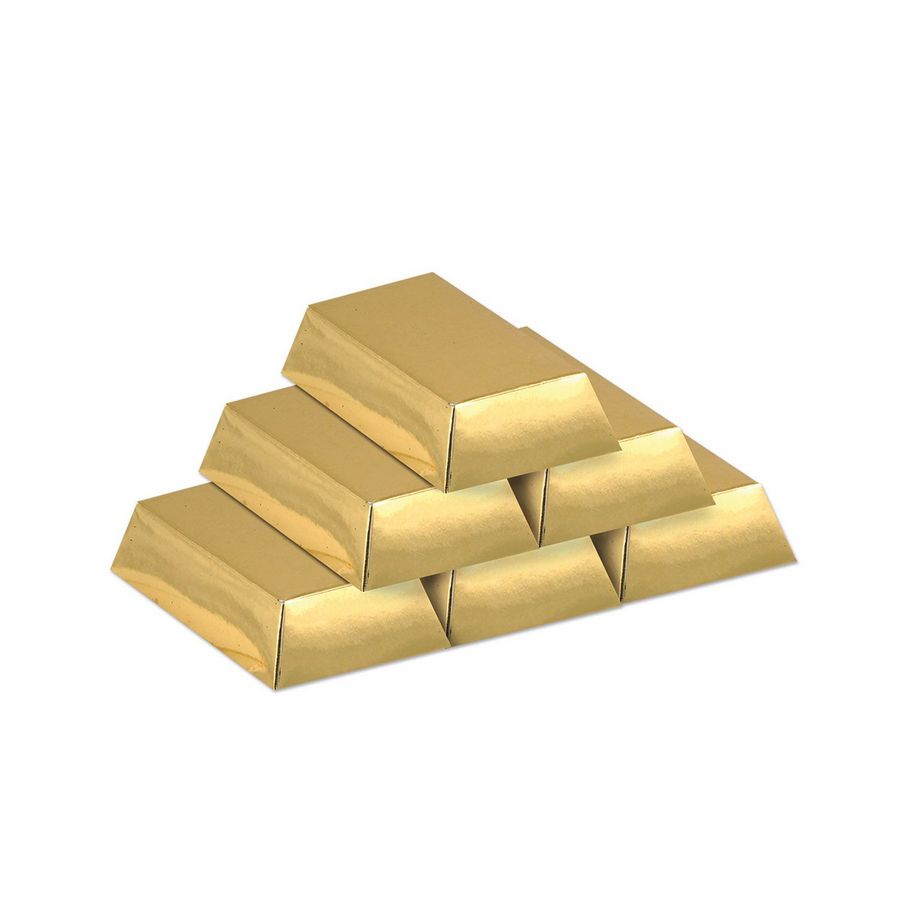 Foil Gold Bar Favor Boxes – 12 ct: