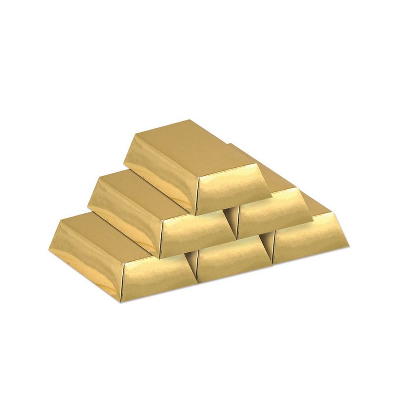 Foil Gold Bar Favor Boxes – 12 ct: