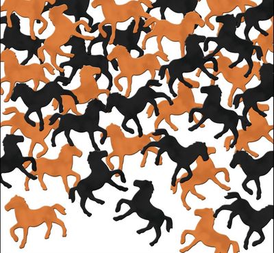 Fanci-Confetti Horses – 1 oz (Black &amp; Copper):