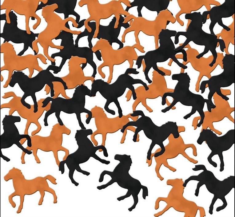 Fanci-Confetti Horses – 1 oz (Black &amp; Copper):