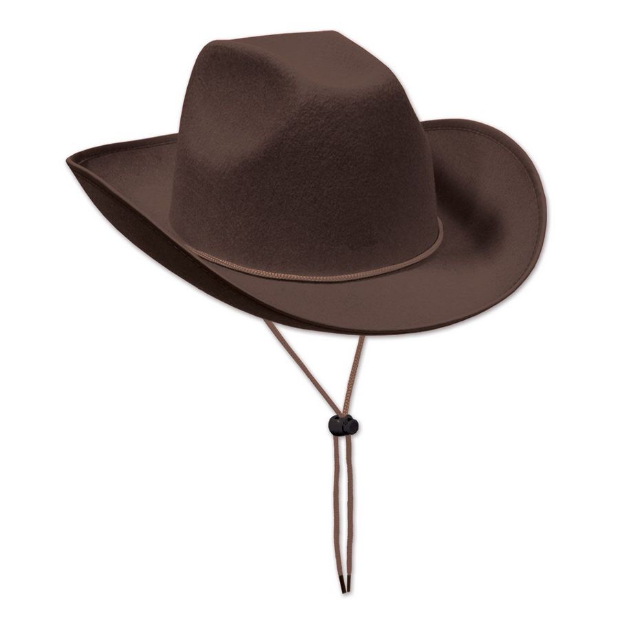 Brown Felt Cowboy Hat – One Size Fits Most