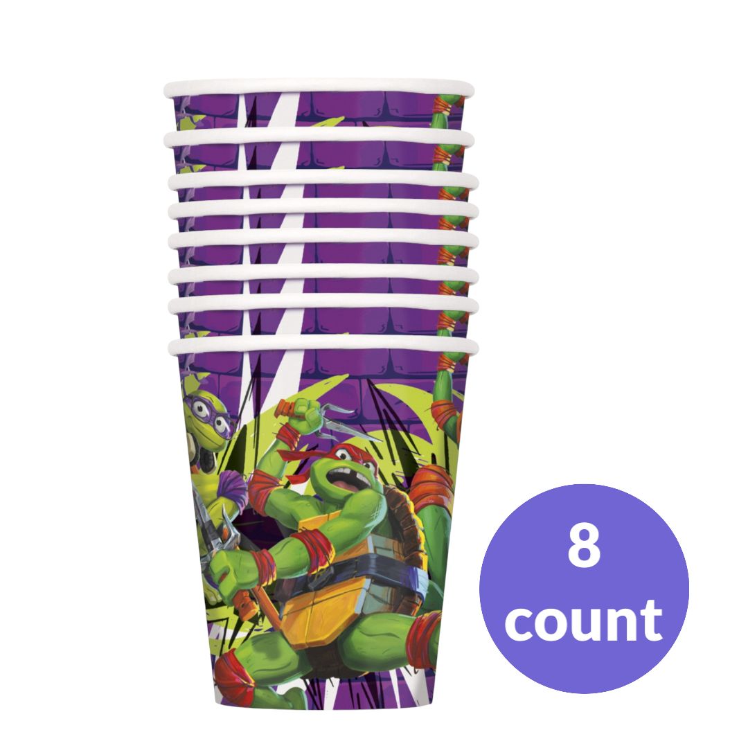 TMNT Mutant Mayhem 9oz Paper Cups – 8ct