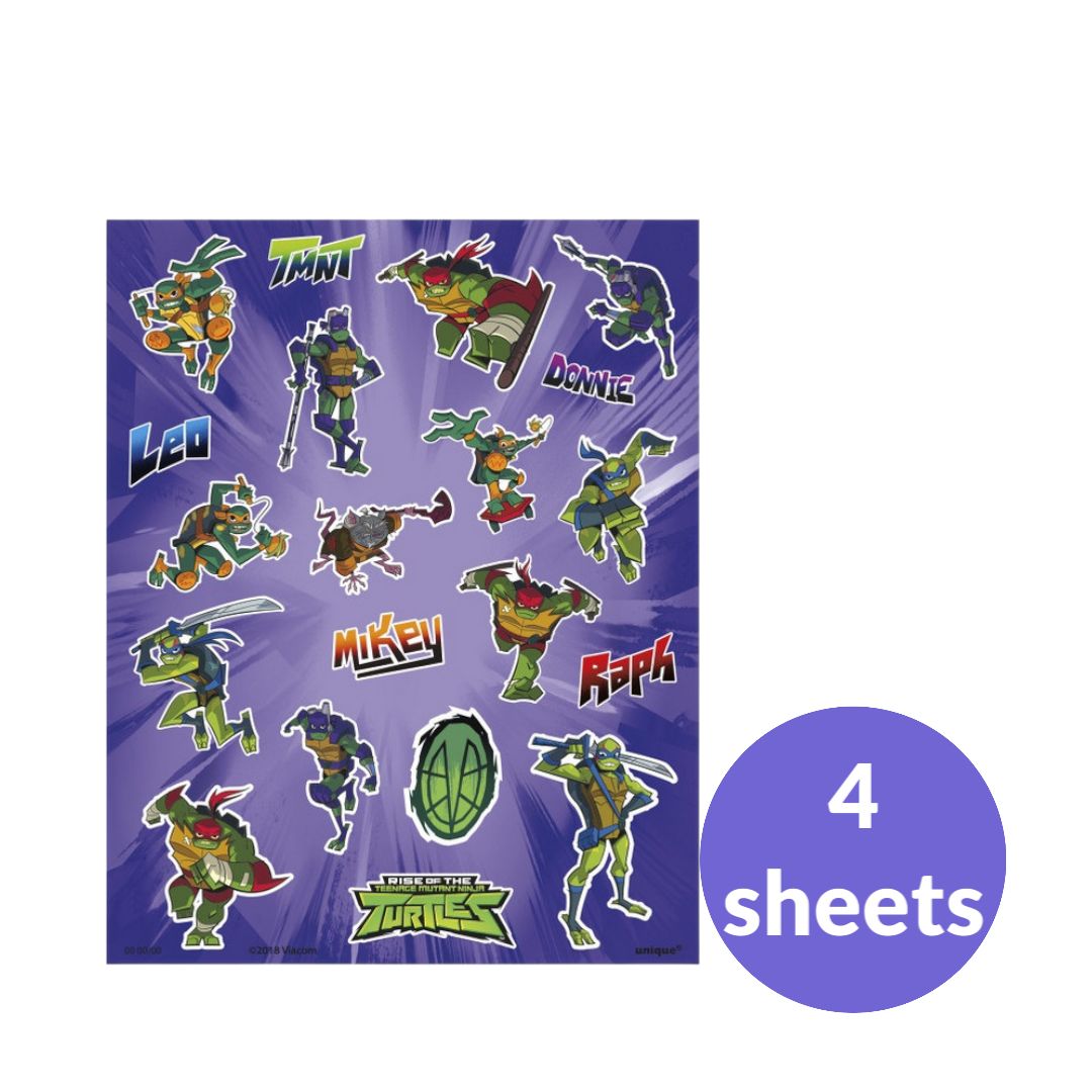 Rise of the Teenage Mutant Ninja Turtles™ Sticker Sheets – 4ct