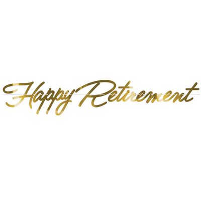 Foil Happy Retirement Streamer 5ft
