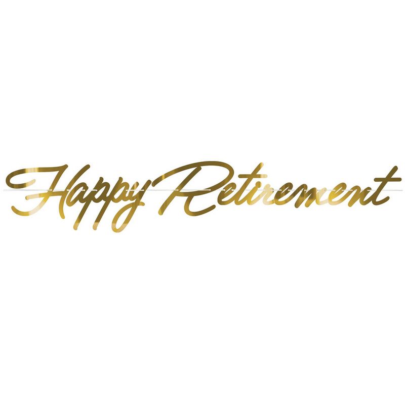 Foil Happy Retirement Streamer 5ft