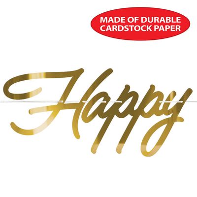 Foil Happy Retirement Streamer 5ft