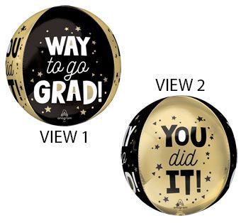 Orbz “Way to Go, You Did It!” Grad Balloon – 16″