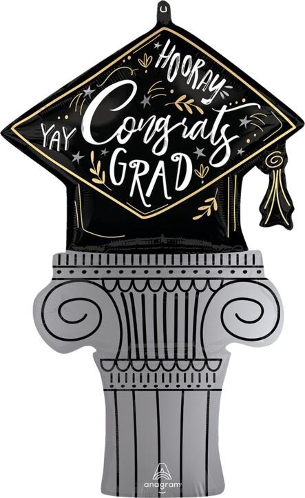 35&quot; Satin Grad Cap Achievement Burst Balloon