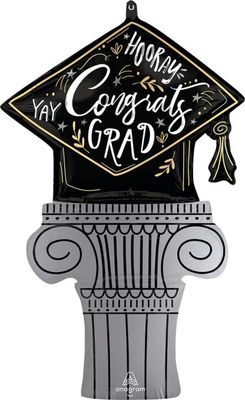 35&quot; Satin Grad Cap Achievement Burst Balloon