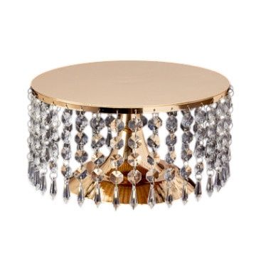 Crystal Beaded Cake Stand &amp; Centerpiece Riser 10&quot;