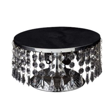 Crystal Beaded Cake Stand &amp; Centerpiece Riser 10"