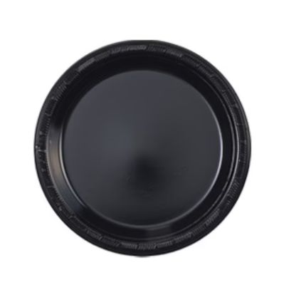 Black Plastic Everyday Plates – 7&quot; 50ct