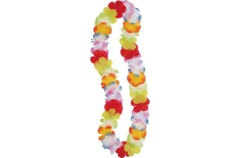 Hawaiian Flower Lei 42&quot; - Multicolor