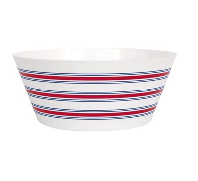 Peppy Patriotic Plastic Serving Bowl – Festive &amp; Functional