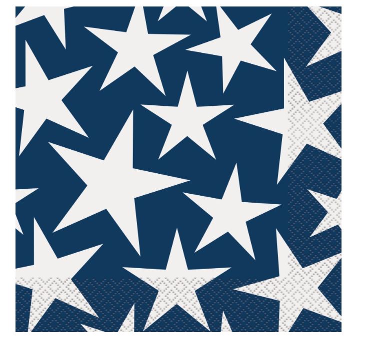 Stars &amp; Stripes 4th of July Luncheon Napkins – 16ct