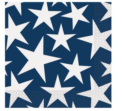 Stars &amp; Stripes 4th of July Luncheon Napkins – 16ct