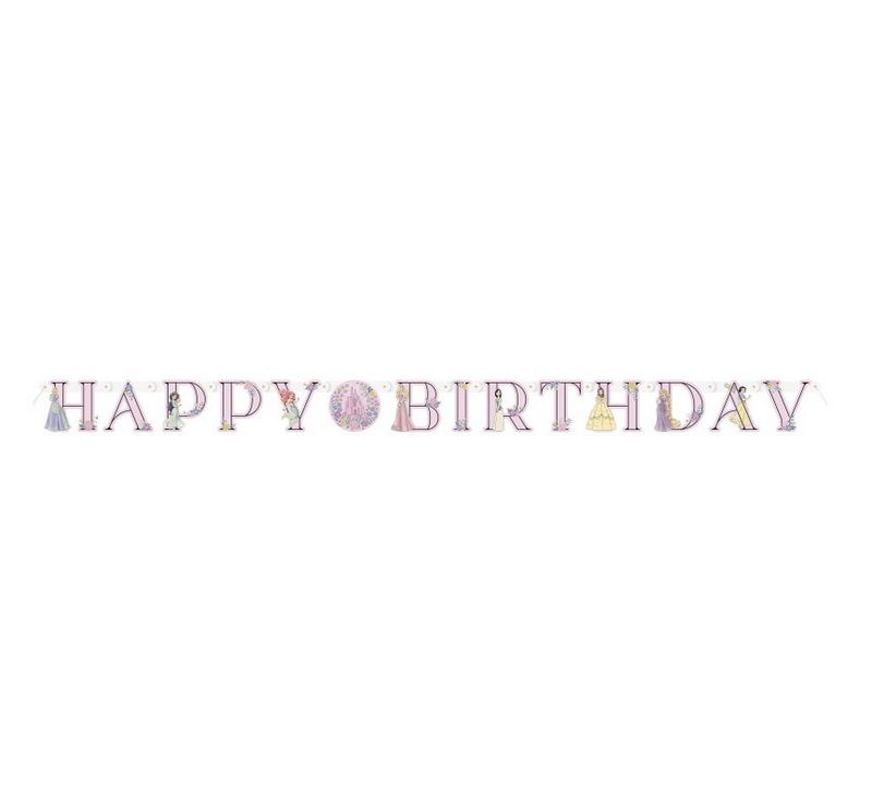 Disney Princess &quot;Happy Birthday&quot; Jointed Banner – 6 ft