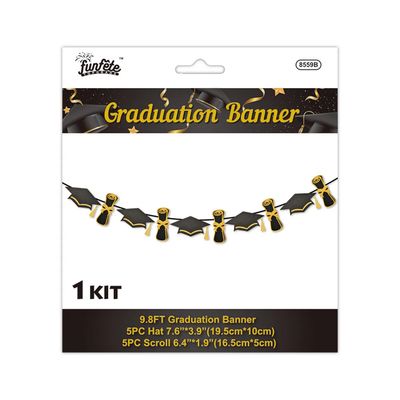 Graduation Banner – 9.8ft with Glitter Finish