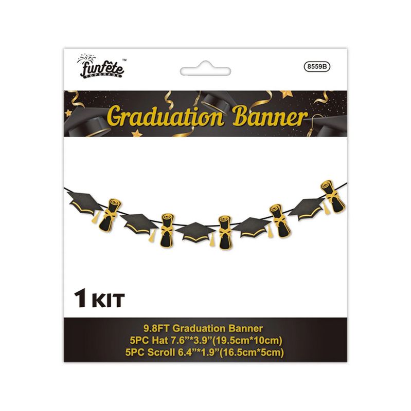 Graduation Banner – 9.8ft with Glitter Finish