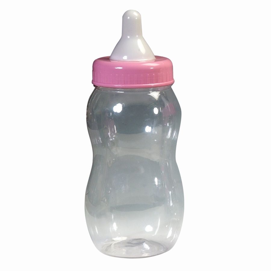 Plastic Baby Bottle 15&quot;, Color: Pink