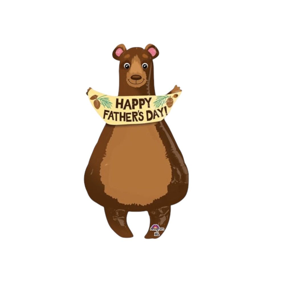 35″ Love You Dad – Bear Shape Balloon (Helium &amp; Ribbon Included)