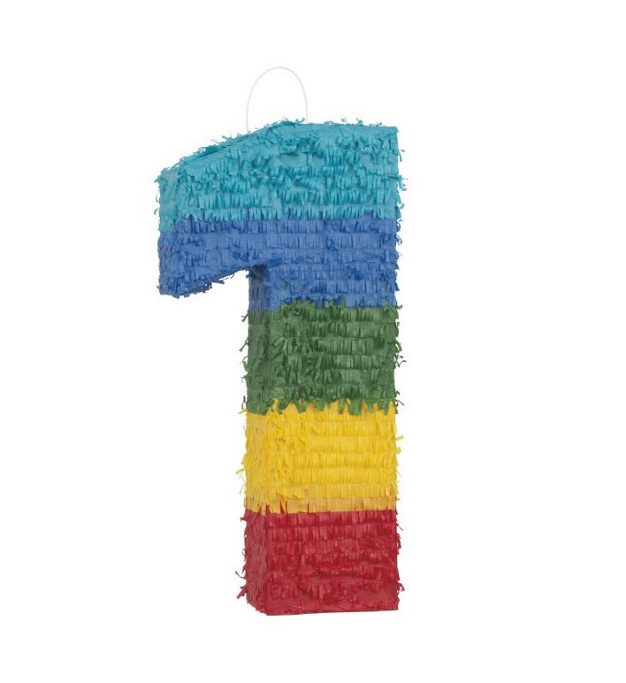 Number 1 Piñata – Primary Colors (10&quot; x 4&quot; x 21&quot;)