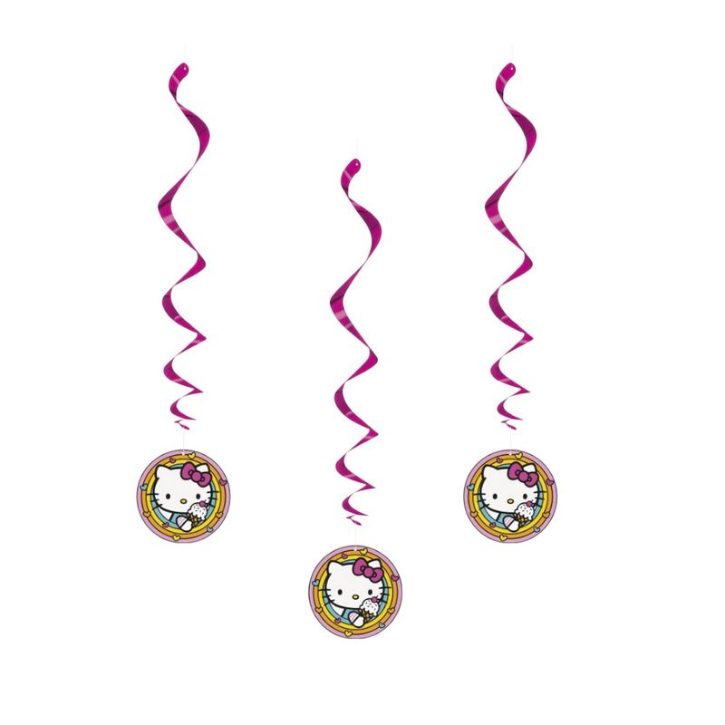 Hello Kitty and Friends 26&quot; Hanging Swirl Decorations  3ct