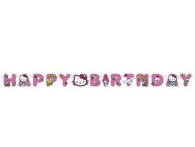 Hello Kitty and Friends &quot;Happy Birthday&quot; Jointed Banner  6.25 ft