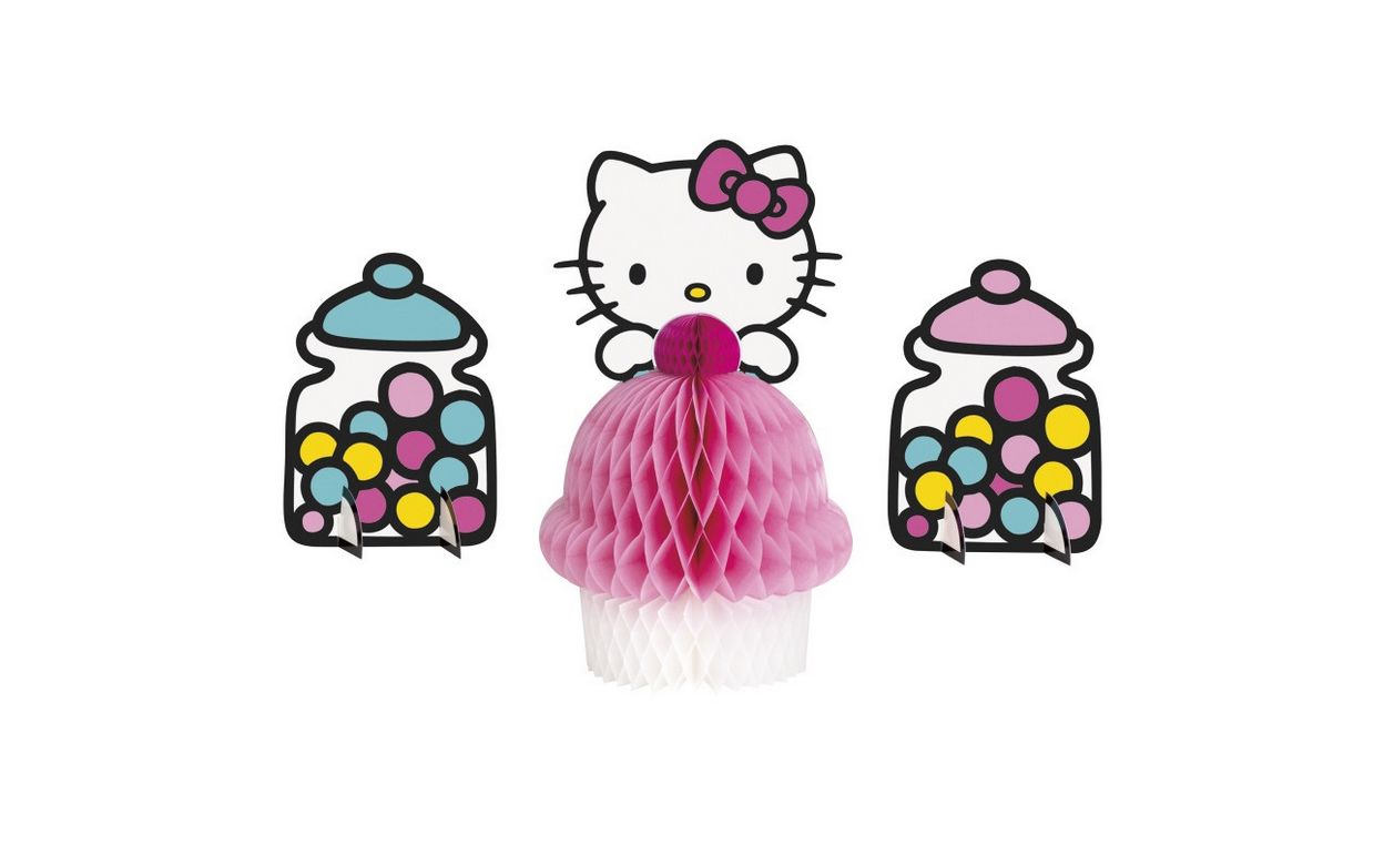 Hello Kitty and Friends Assorted Honeycomb Centerpiece Decorations  3ct