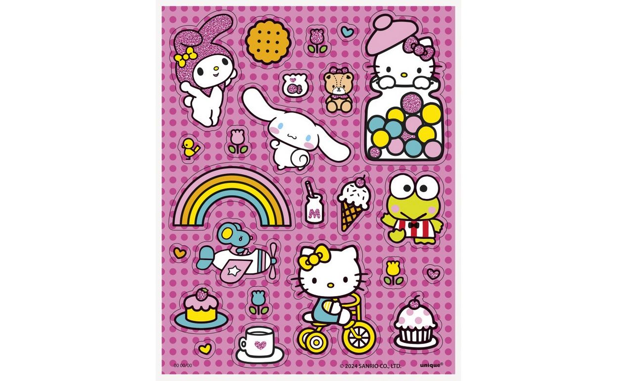 Hello Kitty and Friends Glittery Sticker Sheets – 4ct