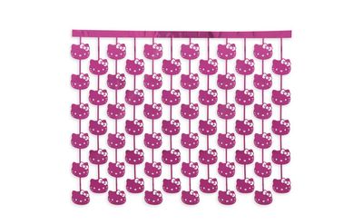 Hello Kitty and Friends Diecut Faces Pink Foil Fringe Photo Backdrop – 5ft x 4ft