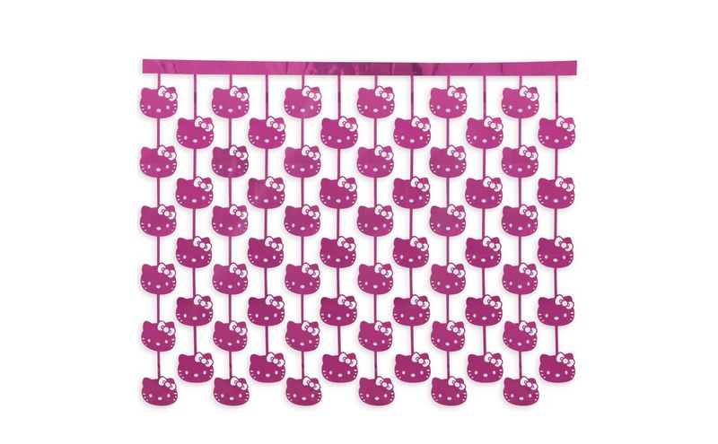 Hello Kitty and Friends Diecut Faces Pink Foil Fringe Photo Backdrop – 5ft x 4ft