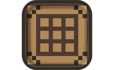 Minecraft Square 9&quot; Dinner Plates 8ct