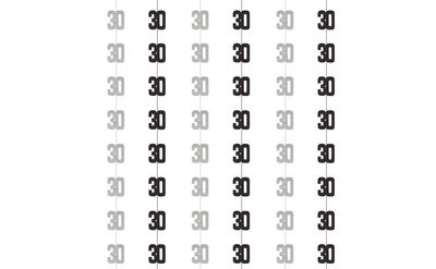 Glitz 30 Black Hanging Decorations – 5 ft, Pack of 6