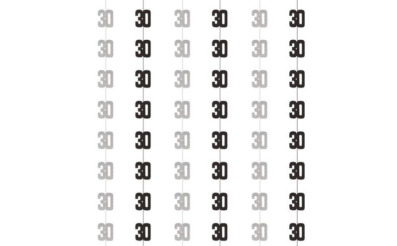 Glitz 30 Black Hanging Decorations – 5 ft, Pack of 6