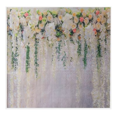 Rose Floral Print Vinyl Photography Backdrop 8ft x 8ft