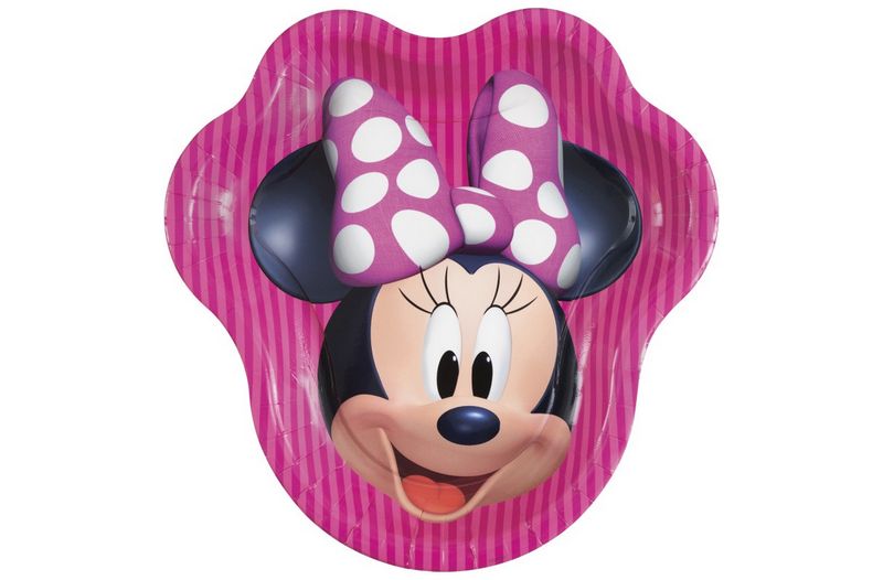 Disney Minnie Mouse Shaped 9&quot; Dinner Plates 8ct