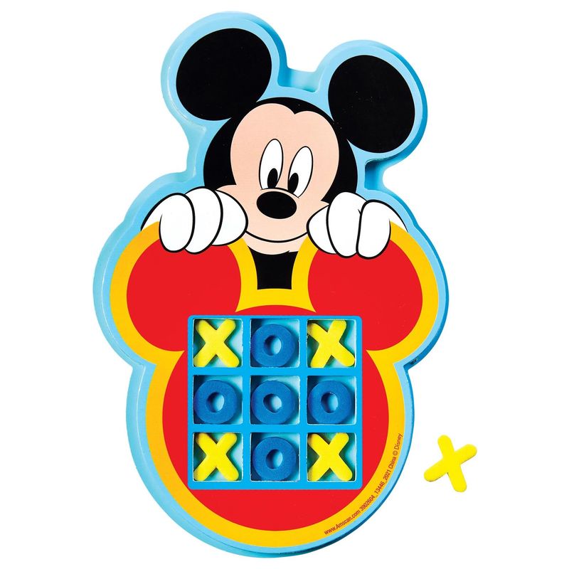 Mickey Mouse Shaped Foam Tic Tac Toe Game  Size: 7 4/5&quot; x 5 1/10&quot;