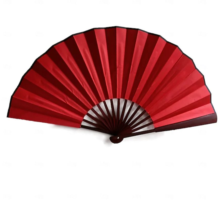 Chinese Vintage Retro Fabric Folding Fans