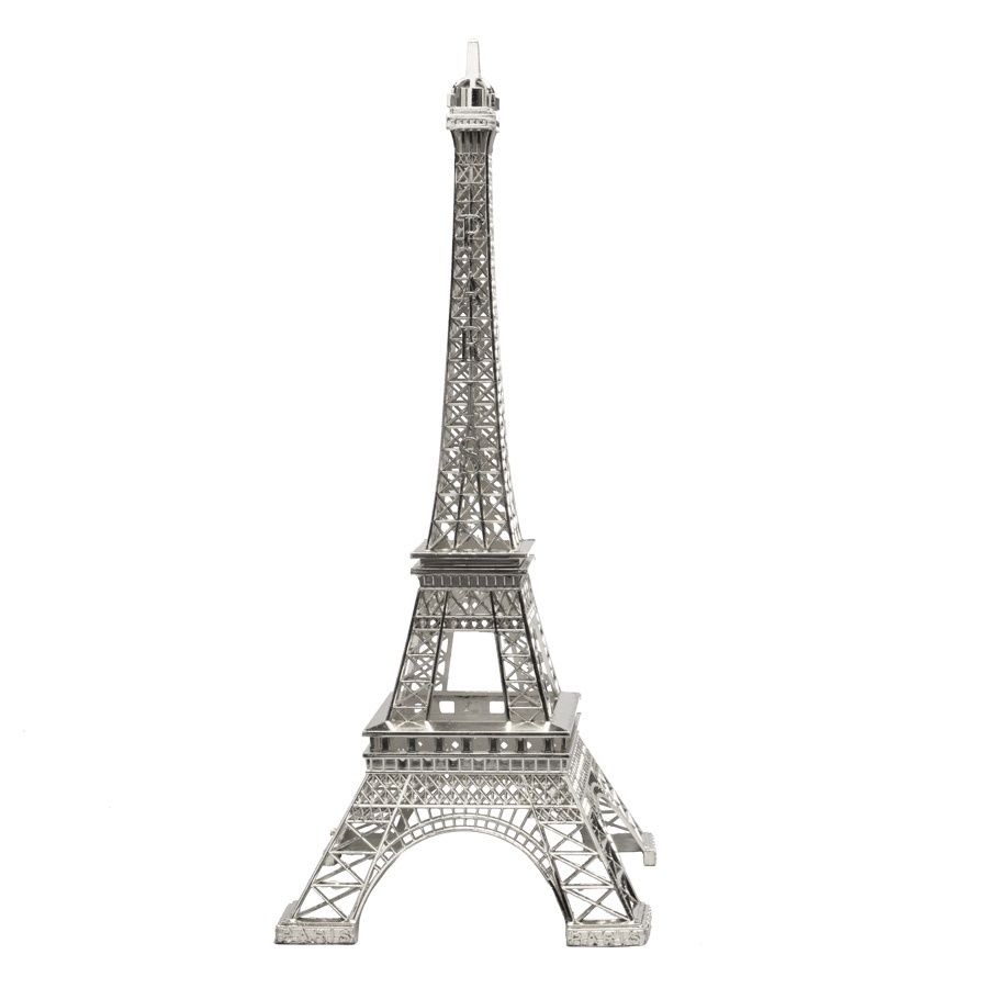 Eiffel Tower Metal Decor – Large 20&quot; (Silver Finish)