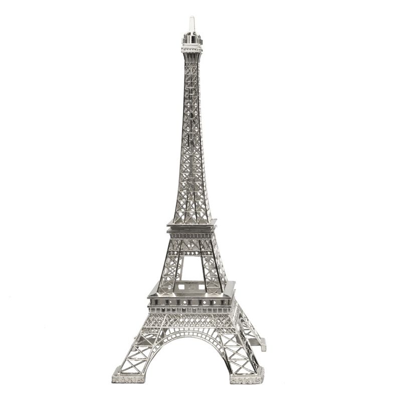 Eiffel Tower Metal Decor – Large 20&quot; (Silver Finish)