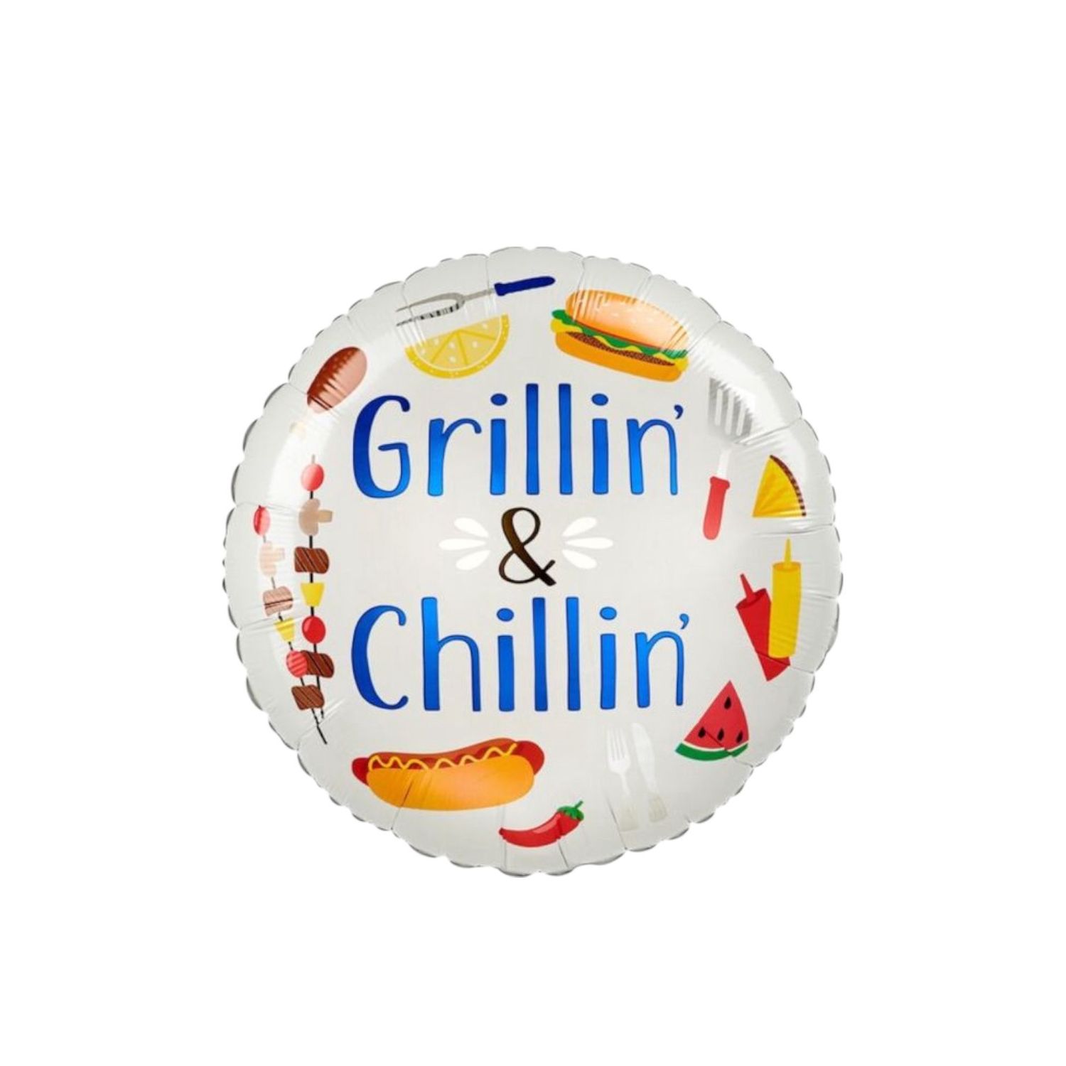 17&quot; Summer Grillin&#39; Foil Balloon – Flat, Uninflated