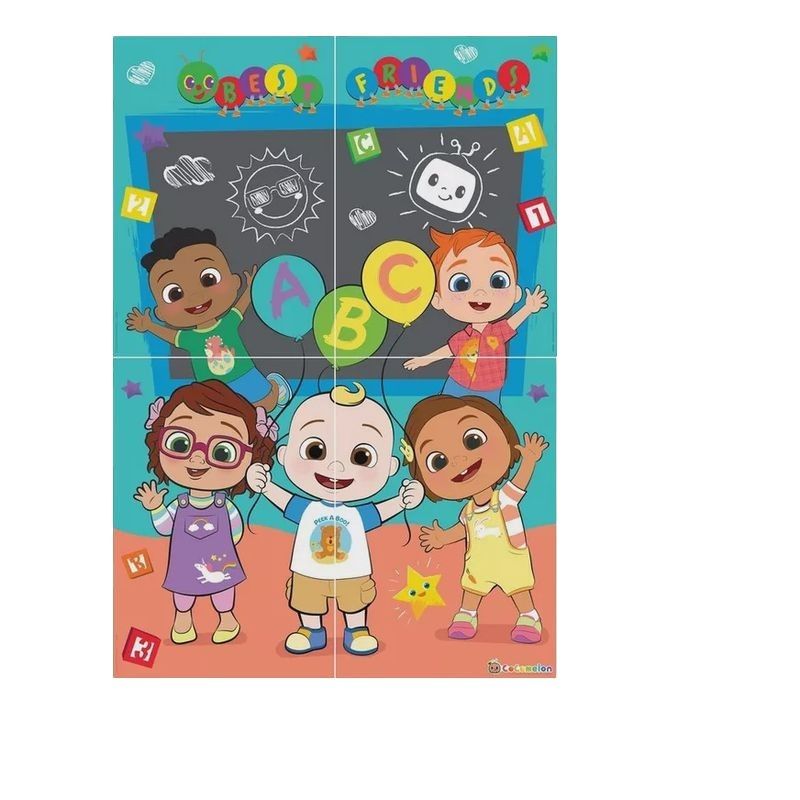 CoComelon Plastic &amp; Cardstock Photo Booth Kit, 4.6ft x 6.7ft